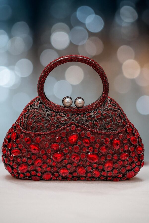 Premium Fancy Bridal Clutch in Metal – Luxury Wedding Handbag for Brides in Pakistan Shop2door Store