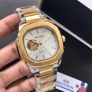 BESTWIN Automatic Men’s Watch – Square Dial, Stainless Steel, 6 Colours, Brand Pouch – Pakistan by Shop2Door Store