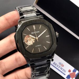 BESTWIN Automatic Men’s Watch – Square Dial, Stainless Steel, 6 Colours, Brand Pouch – Pakistan by Shop2Door Store