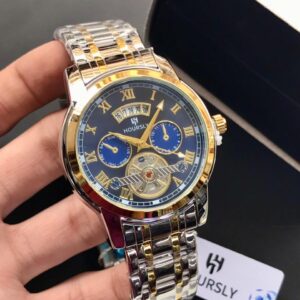 HOURSLY Original Skeleton Watch for Men in Pakistan – Premium Heavy-Weight Stainless Steel Watch with Date Function – Advance Payment Only