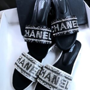 CHANEL Master Replica Flat Slipper for Women – Premium Chanel Flats with Diamond Logo in Pakistan