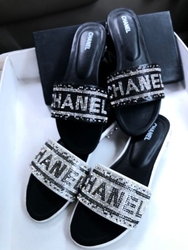 CHANEL Master Replica Flat Slipper for Women – Premium Chanel Flats with Diamond Logo in Pakistan