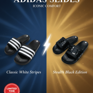 Adidas 3 Stripes Slides Master Copy in Pakistan – Premium Slipper Chappal for Men