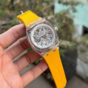 Gupin transparent dial watch