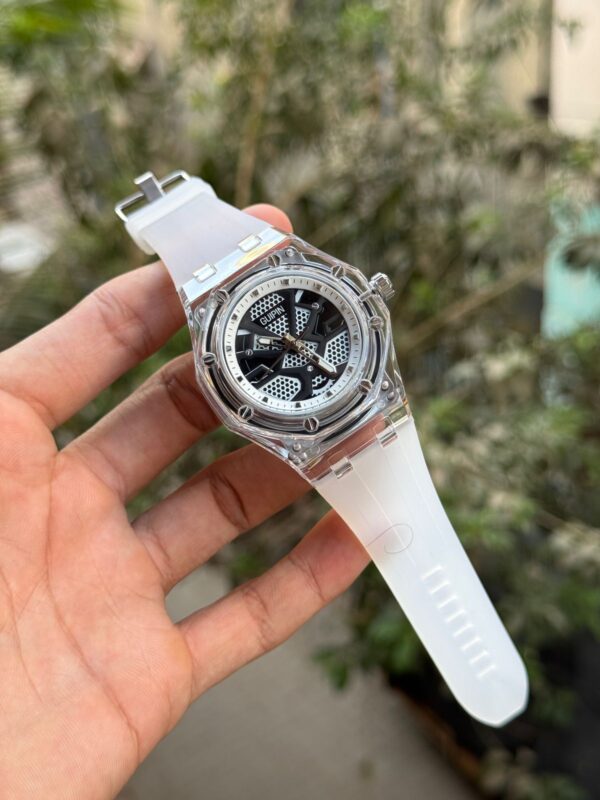 Gupin transparent dial watch