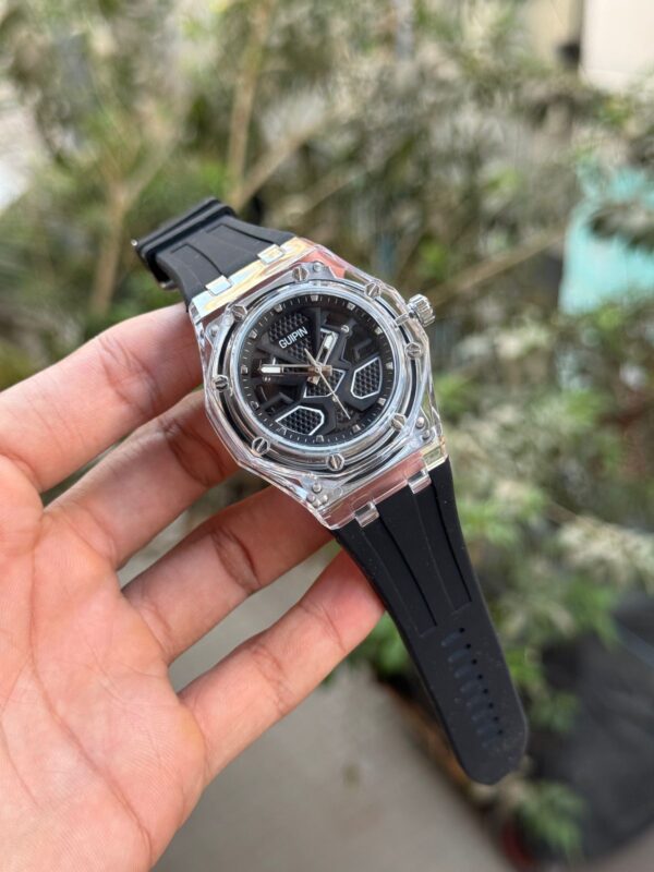 Gupin transparent dial watch