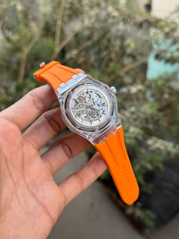 Gupin transparent dial watch