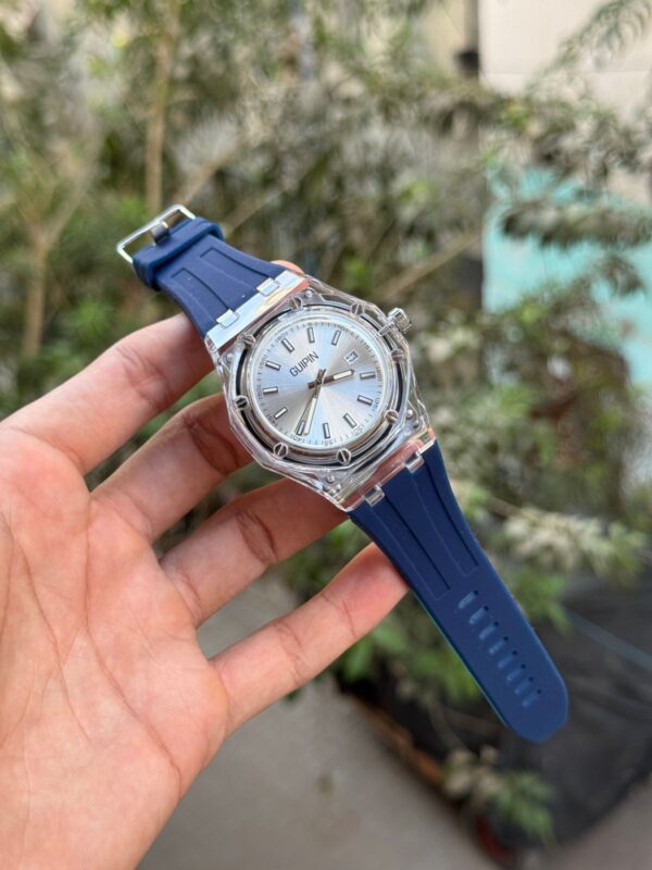 Gupin transparent dial watch