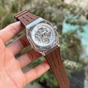 Gupin transparent dial watch