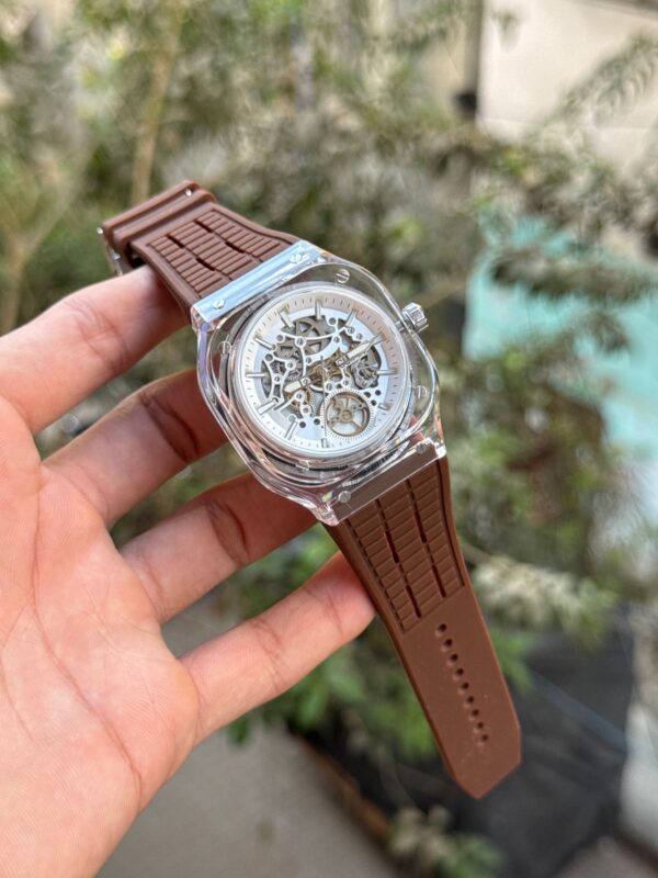 Gupin transparent dial watch