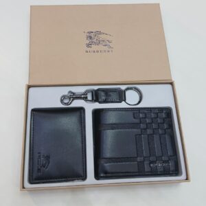 Men Wallet, Keychain & Card Holder Gift Set | LV Master Copy Gift Set in Pakistan