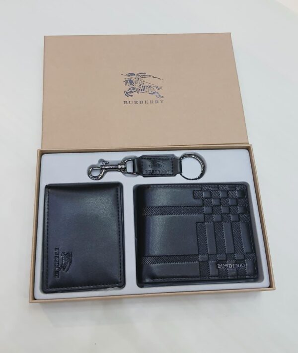 Men Wallet, Keychain & Card Holder Gift Set | LV Master Copy Gift Set in Pakistan