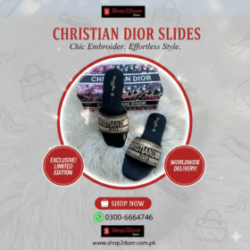 Christian Dior Copy Embroidered Slipper Pakistan