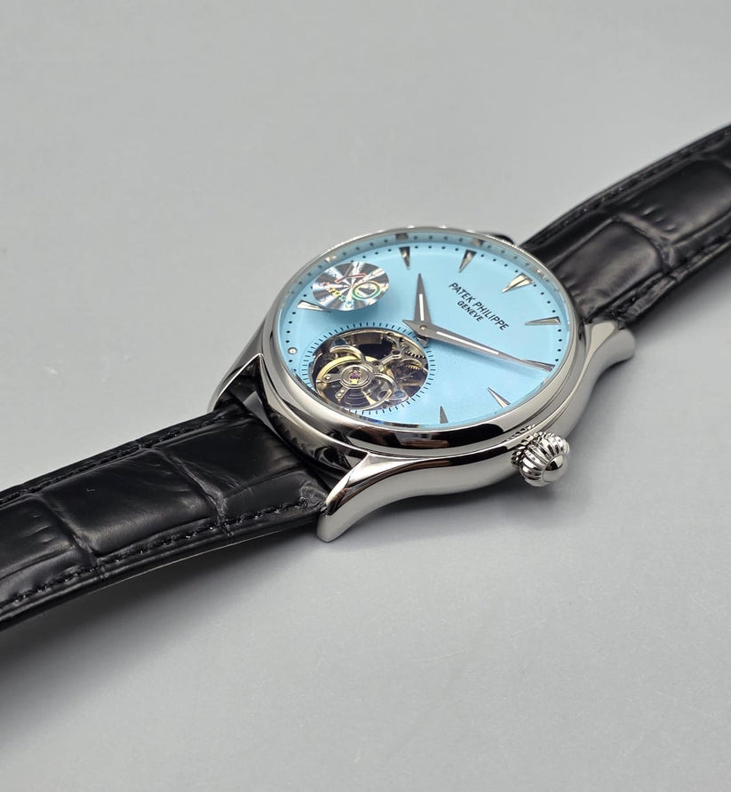 PP Premium Light Blue Dial Open-Heart Automatic Watch in Pakistan