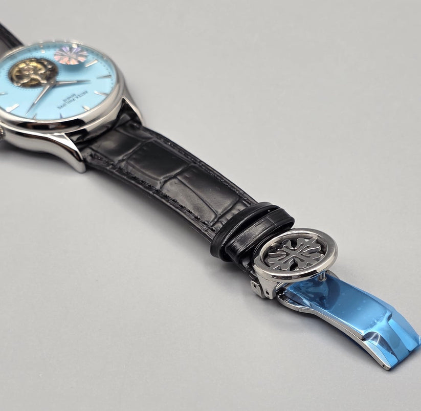 PP Premium Light Blue Dial Open-Heart Automatic Watch in Pakistan