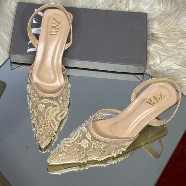 Zara embroidery party heels in Lahore Karachi