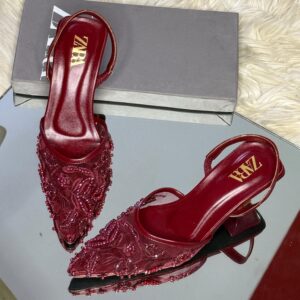 Zara embroidery party heels in Lahore Karachi