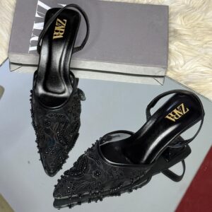 Zara embroidery party heels in Lahore Karachi