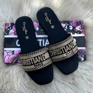 Christian Dior Copy Embroidered Slipper Pakistan
