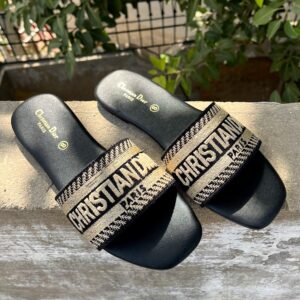 Christian Dior Copy Embroidered Slipper Pakistan
