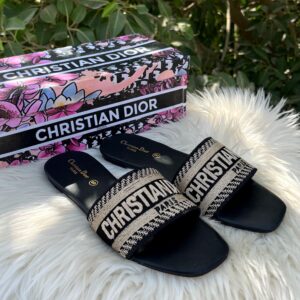 Christian Dior Copy Embroidered Slipper Pakistan