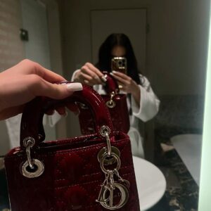 Christian Dior Mini Lady Dior black patent