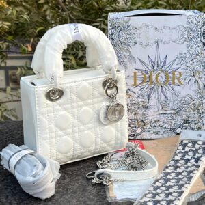 Christian Dior Mini Lady Dior black patent