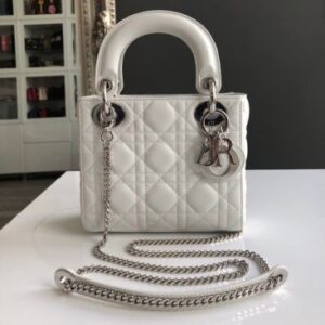 Christian Dior Mini Lady Dior black patent