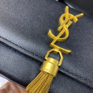 YSL Borsa Tassels Crossbody Long Chain Bag black