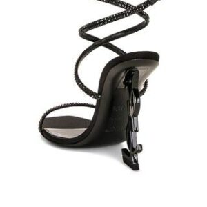 Saint Laurent Opyum Crystal Sandal front view