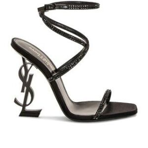 Saint Laurent Opyum Crystal Sandal front view