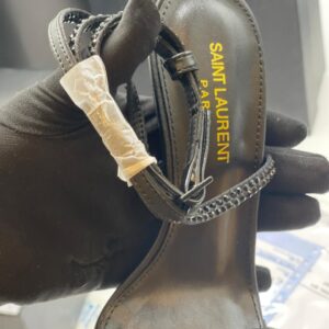 Saint Laurent Opyum Crystal Sandal front view