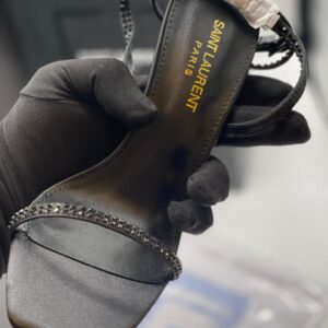 Saint Laurent Opyum Crystal Sandal front view