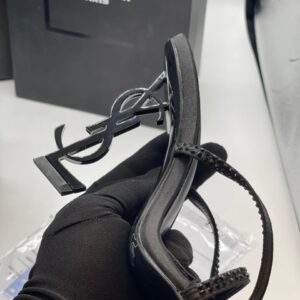 Saint Laurent Opyum Crystal Sandal front view