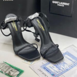 Saint Laurent Opyum Crystal Sandal front view