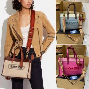 COACH Caviar Shoulder Bag with Cherry