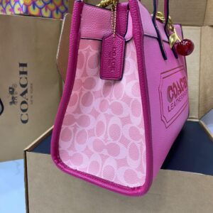 COACH Caviar Shoulder Bag with Cherry