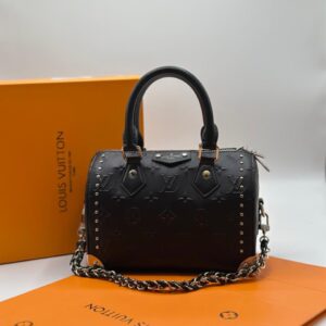 LOUIS VUITTON Speedy Trunk 20 Handbag in Black