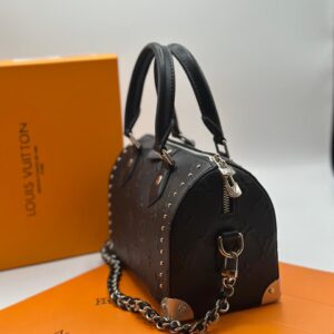 LOUIS VUITTON Speedy Trunk 20 Handbag in Black