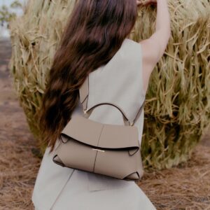 POLENE Mokki Textured Taupe Handbag Pakistan