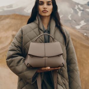 POLENE Mokki Textured Taupe Handbag Pakistan