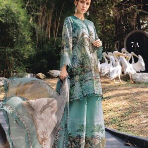 maria b lawn collection 2026 embroidered spangle suit chiffon dupatta USA