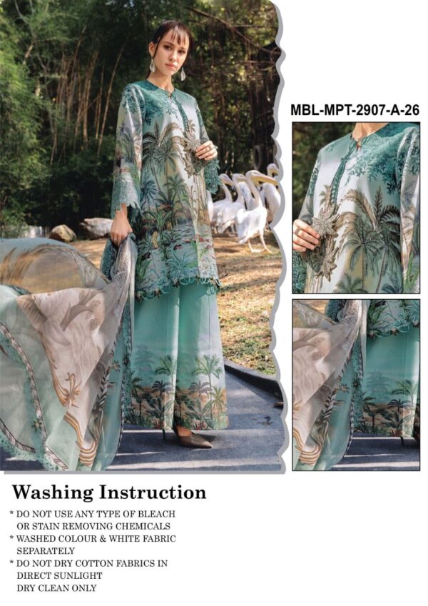 maria b lawn collection 2026 embroidered spangle suit chiffon dupatta USA