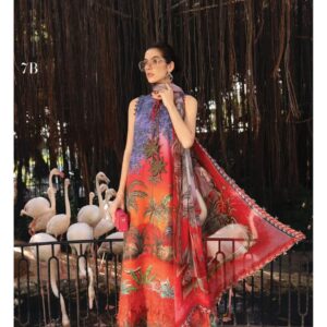 maria b lawn collection 2026 embroidered spangle suit chiffon dupatta USA