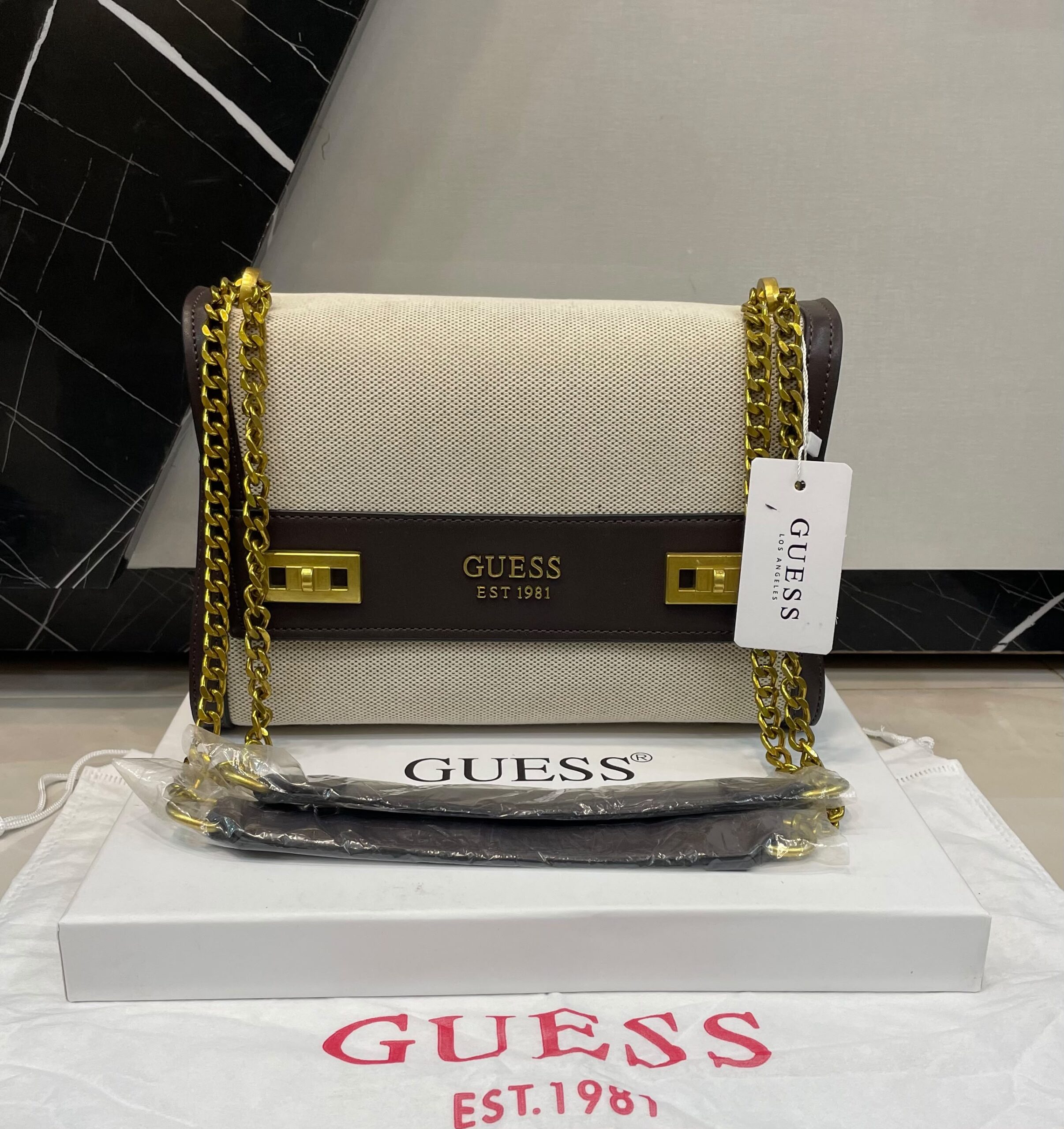 Guess Katey Croc Shoulder Bag women's premium handbag Pakistan