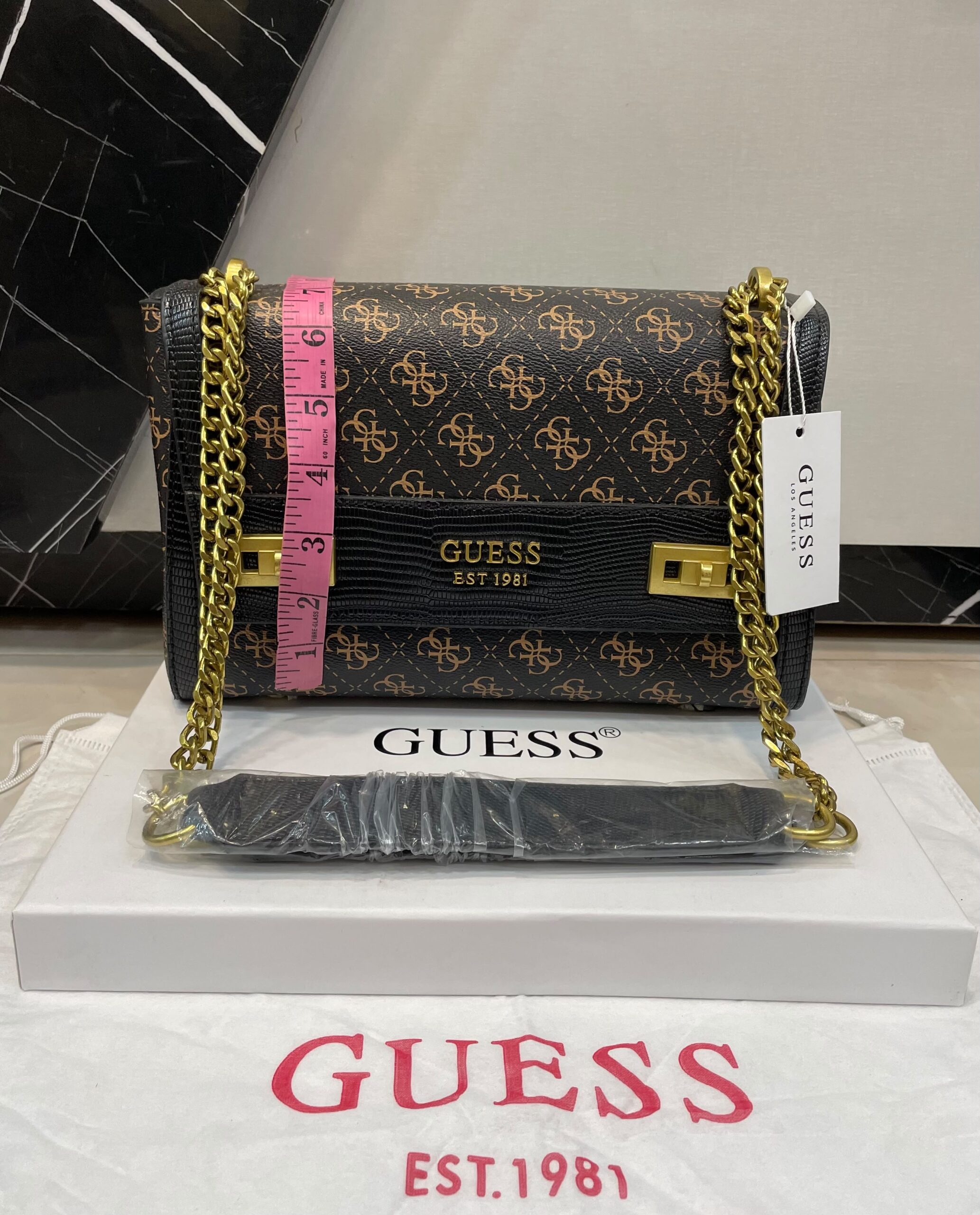 Guess Katey Croc Shoulder Bag women's premium handbag Pakistan