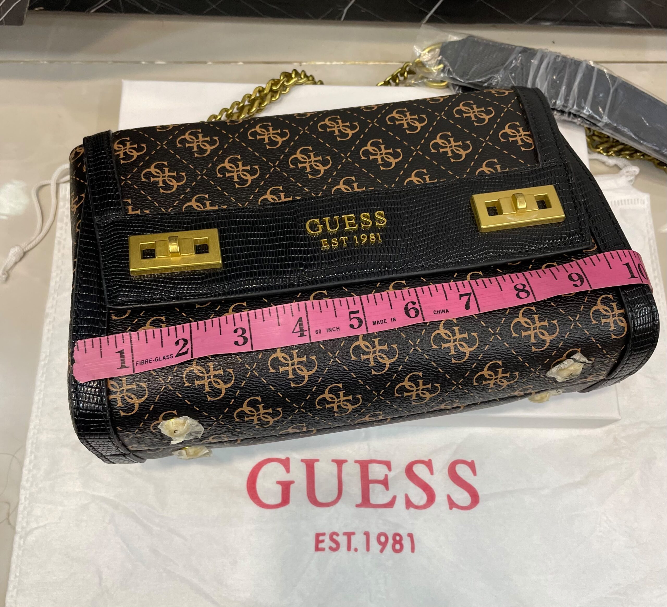Guess Katey Croc Shoulder Bag women's premium handbag Pakistan
