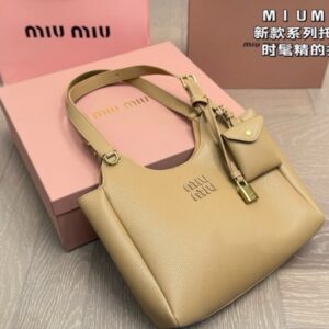 MIU MIU Leather Bag Calfskin Travertine Periwinkle premium women's handbag Pakistan
