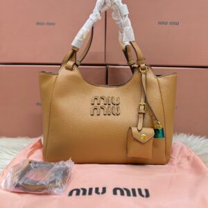 MIU MIU Leather Bag Calfskin Travertine Periwinkle premium women's handbag Pakistan