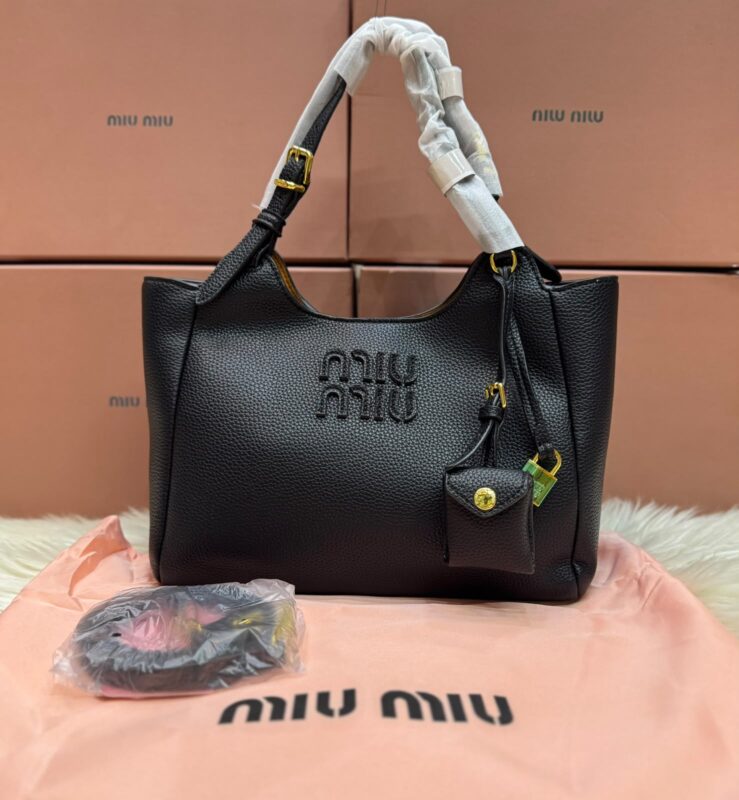 MIU MIU Leather Bag Calfskin Travertine Periwinkle premium women's handbag Pakistan